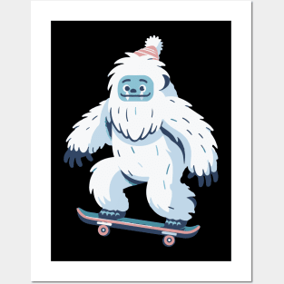 Skater Yeti Posters and Art